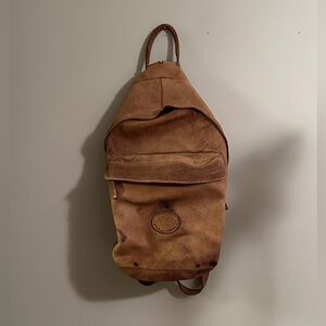 ROOTS leather student or artist backpack